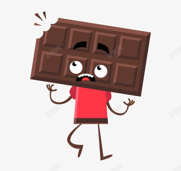 卡通被咬的巧克力人png免抠素材_新图网 https://ixintu.com 巧克力 甜食 零食