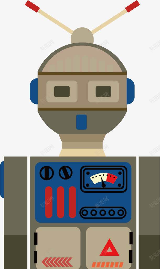 手绘机器人png免抠素材_新图网 https://ixintu.com 创意 卡通 可爱 彩色图 手绘图 机器人 简单