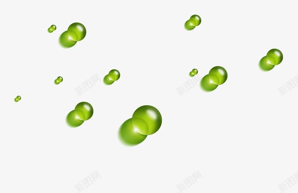 绿色的珠子png免抠素材_新图网 https://ixintu.com 清新 滚动 珠子 透明