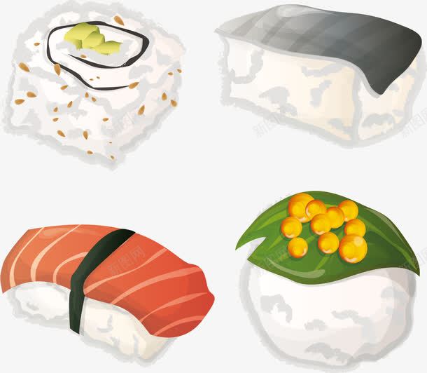 美味寿司png免抠素材_新图网 https://ixintu.com 主食 大米 寿司 美味