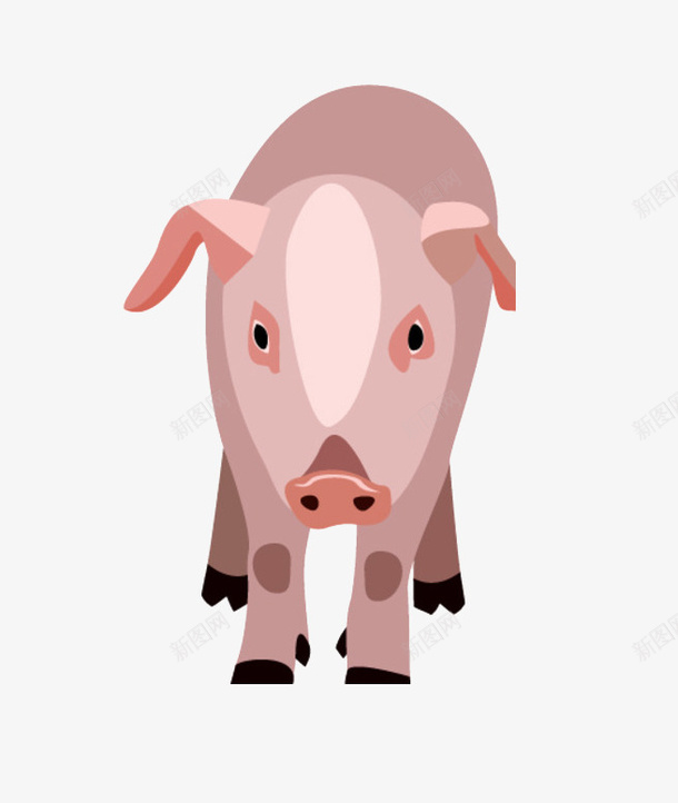 手绘卡通风格猪剪影png免抠素材_新图网 https://ixintu.com 动物剪影 卡通 卡通动物 手绘 手绘动物 猪 猪剪影 线条