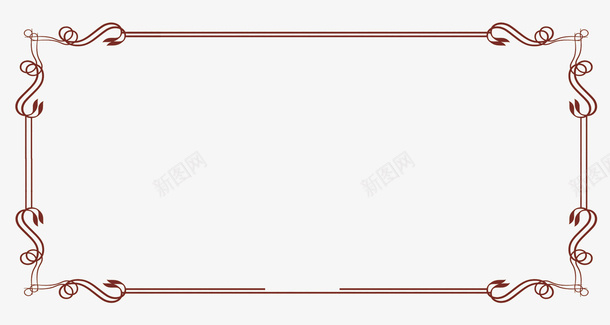欧式简约花纹边框png免抠素材_新图网 https://ixintu.com 免抠PNG 欧式 简约 花纹 边框
