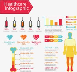 人体健康手绘人体健康数据高清图片