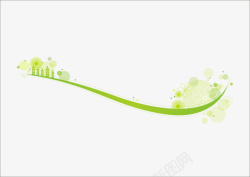 绿色梦幻插图矢量图素材