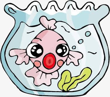 鱼缸里的鱼png免抠素材_新图网 https://ixintu.com 卡通 可爱 手绘 鱼缸