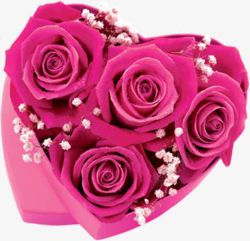 粉色心形玫瑰花婚礼素材