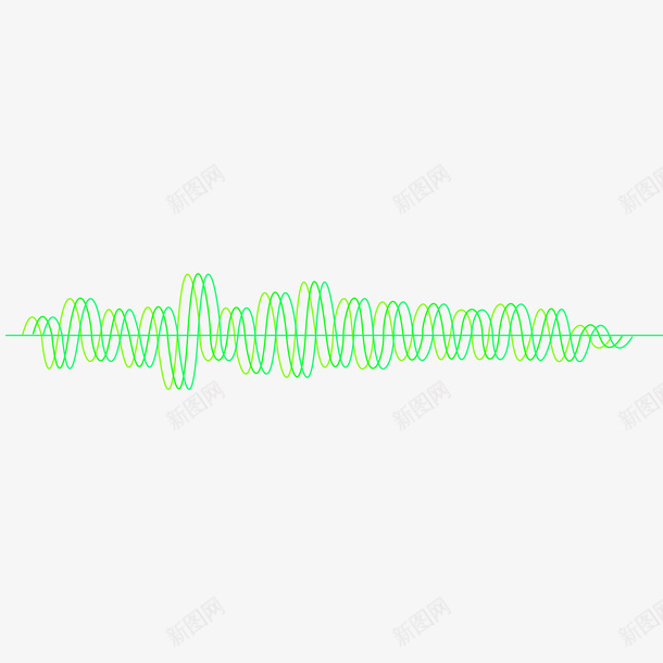 音乐绿色声波线矢量图eps免抠素材_新图网 https://ixintu.com 声波线 素材 绿色 音乐 矢量图