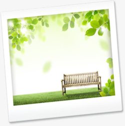 树叶美景公园长椅素材