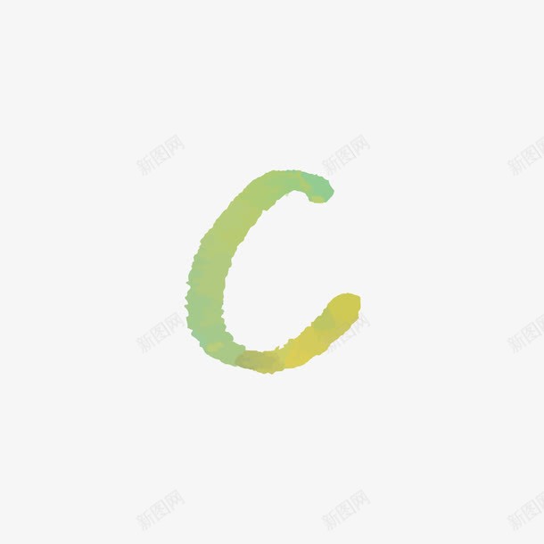 黄绿色水彩字母cpng免抠素材_新图网 https://ixintu.com 字母 小写字母 水彩 水彩字母c 绿色 黄色