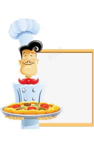 厨师边框png免抠素材_新图网 https://ixintu.com 卡通 厨师 边框 餐饮边框