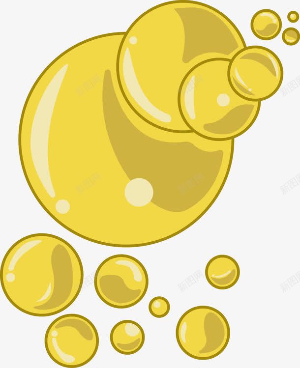 黄色卡通气泡png免抠素材_新图网 https://ixintu.com 卡通气泡 气泡 氧气泡 氧气泡泡 泡泡 矢量气泡 黄色气泡