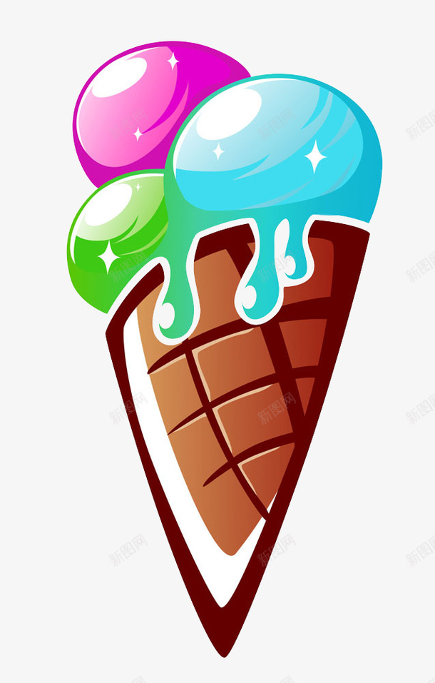 三球冰淇淋png免抠素材_新图网 https://ixintu.com 三球冰淇淋 冰淇淋 刨冰 手绘冰淇淋