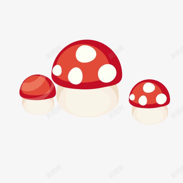 红色白点卡通蘑菇png免抠素材_新图网 https://ixintu.com 卡通 卡通蘑菇 白点 红色 蘑菇