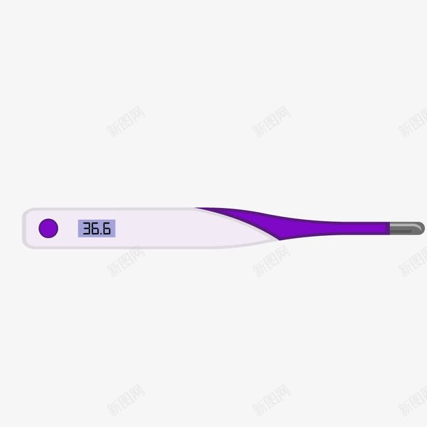紫色卡通温度计png免抠素材_新图网 https://ixintu.com 体温计 卡通 温度计 紫色 紫色卡通