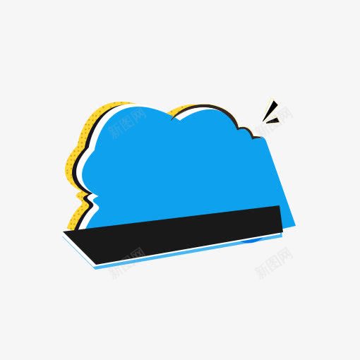 蓝色活动边框png免抠素材_新图网 https://ixintu.com 不规则图形 几何图形 对话框 蓝色活动边框