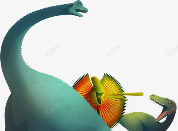卡通恐龙装饰png免抠素材_新图网 https://ixintu.com 卡通 恐龙 装饰