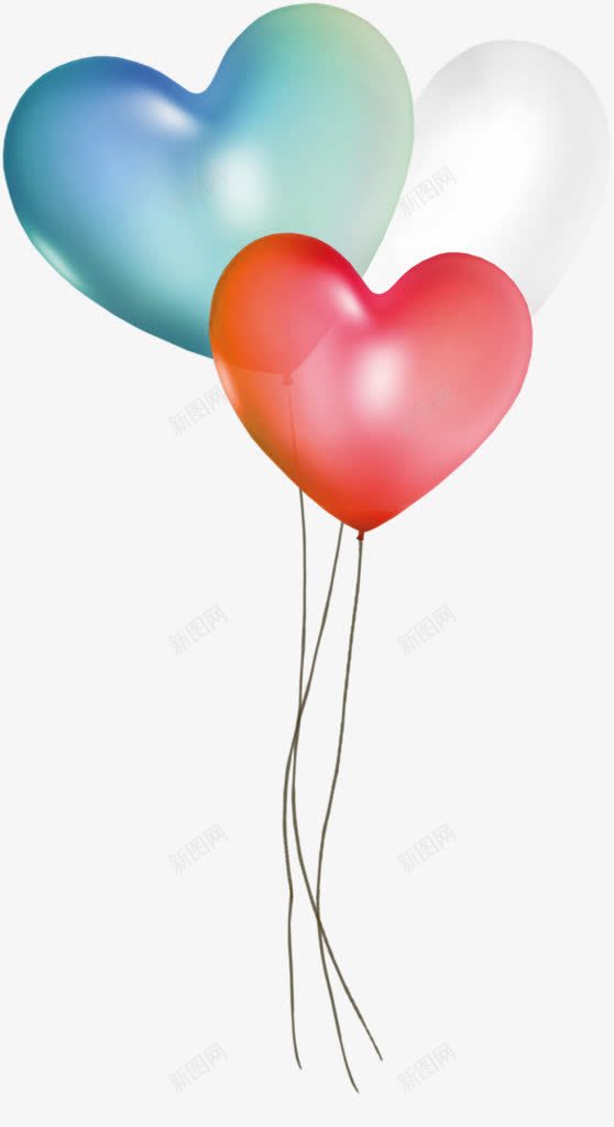 爱心彩色气球png免抠素材_新图网 https://ixintu.com 彩色气球 情人节气球 气球 爱心气球