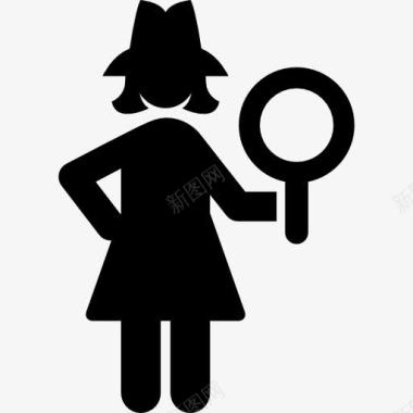 女侦探图标图标