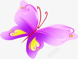 创意海报手绘蝴蝶粉红色素材