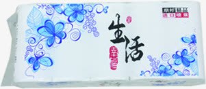 生活蓝色花纹卷纸png免抠素材_新图网 https://ixintu.com 生活 花纹 蓝色