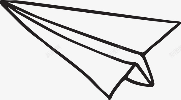 抠图材料图标png_新图网 https://ixintu.com 图标 手绘 抠图材料 插画 简易画作 纸飞机 黑白画