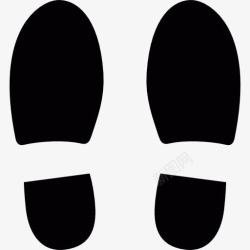 鞋的脚印左右鞋的脚印图标高清图片