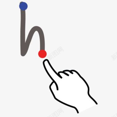 脑卒中信H大写字母gestureworks图标图标