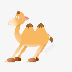 可爱卡通骆驼插图素材