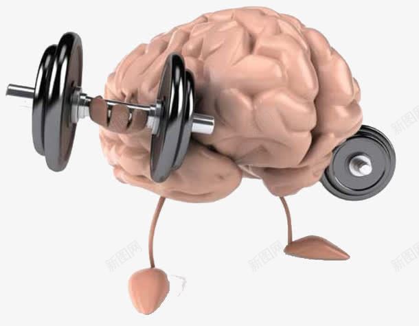 运动的大脑png免抠素材_新图网 https://ixintu.com 举哑铃的大脑 大脑 黑色的哑铃