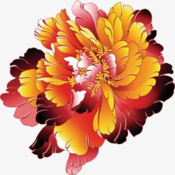 创意手绘彩绘合成效果花卉素材