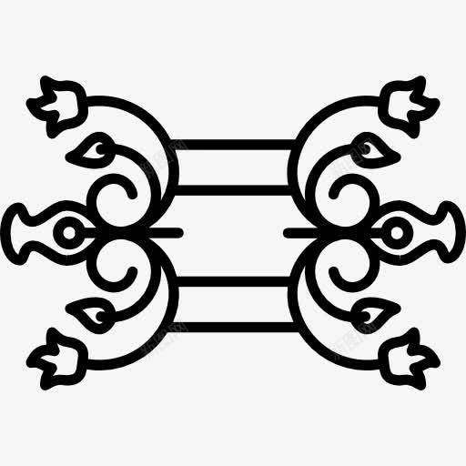 花艺的双对称图标png_新图网 https://ixintu.com 对称 形状 花卉 花艺 花艺设计 设计