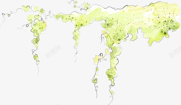 合成创意水彩黄色的植物png免抠素材_新图网 https://ixintu.com 创意 合成 植物 水彩 黄色