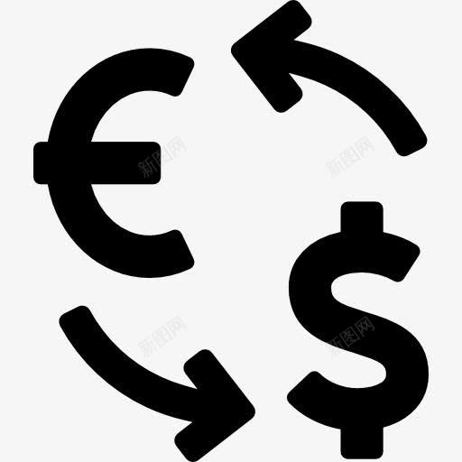 货币兑换图标png_新图网 https://ixintu.com 改变 欧元 生意 美元 金钱 钱币兑换 银行