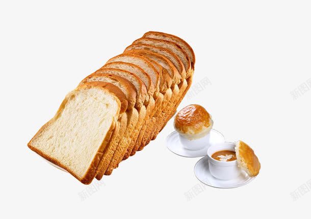 切片吐司面包png免抠素材_新图网 https://ixintu.com 切片 吐司 浓汤 面包