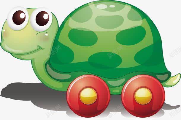 可爱小乌龟玩具车png免抠素材_新图网 https://ixintu.com 乌龟玩具车 卡通乌龟 玩具车 绿色乌龟