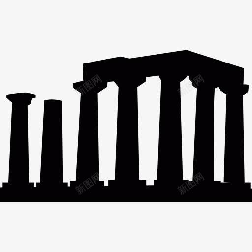 阿波罗神庙图标png_新图网 https://ixintu.com 寺庙 希腊 希腊古迹 科林斯 阿波罗