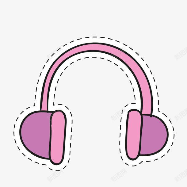 紫色的耳麦png免抠素材_新图网 https://ixintu.com 效果好 紫色的 耳麦 音质好