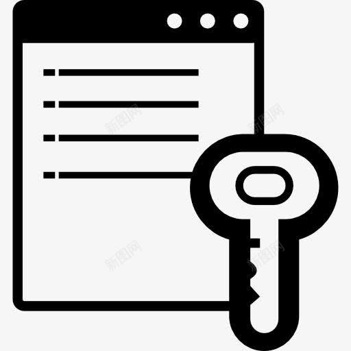 数据窗锁的标志与关键图标png_新图网 https://ixintu.com 安全 接口 数据锁定 标志 窗口 符号 钥匙 锁