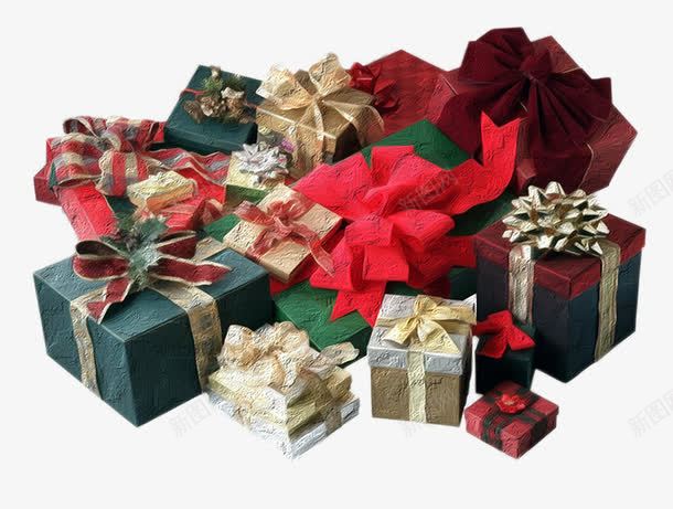 手绘油画圣诞节礼物堆png免抠素材_新图网 https://ixintu.com 圣诞 彩色的圣诞礼物 油画 礼物堆