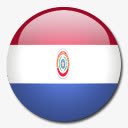 巴拉圭国旗国圆形世界旗素材