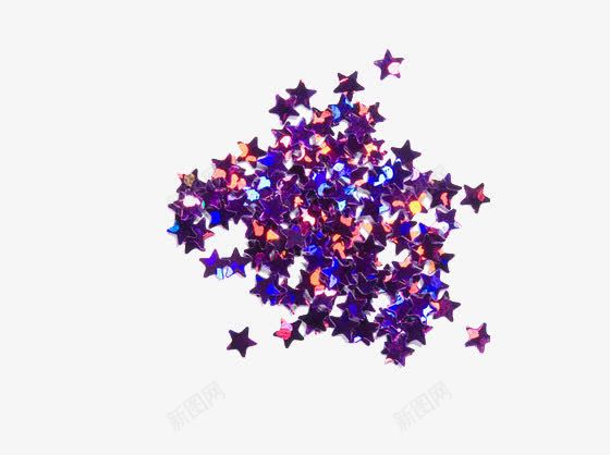 紫色星星亮片png免抠素材_新图网 https://ixintu.com 亮片 星星 紫色星星
