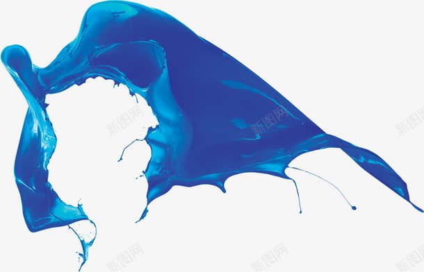 正在泼洒的蓝色液体png免抠素材_新图网 https://ixintu.com 正在 泼洒 液体 蓝色