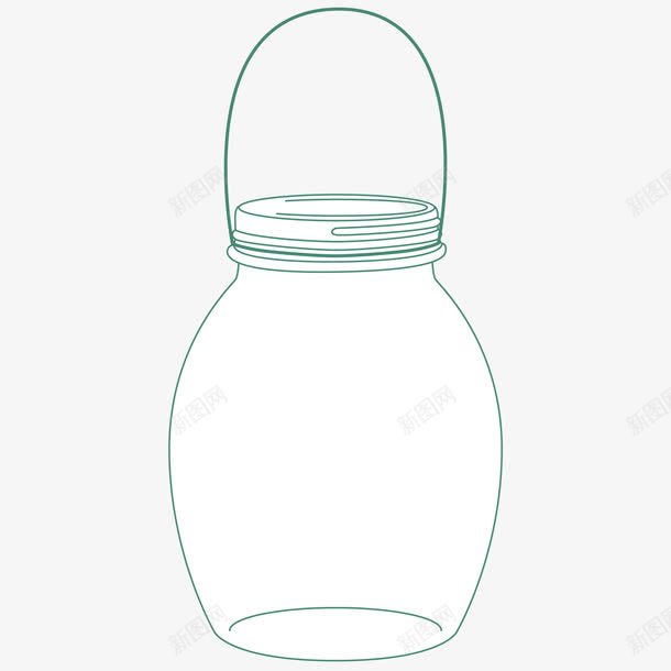 手绘创意瓶子png免抠素材_新图网 https://ixintu.com 创意 手绘 玻璃瓶 瓶子