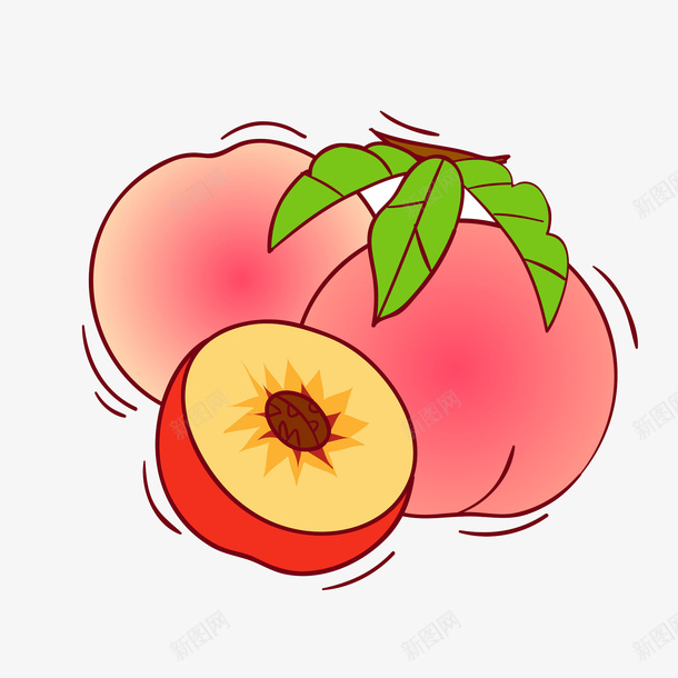 新鲜的红色大桃子png免抠素材_新图网 https://ixintu.com 便宜 大桃子 新鲜 桃子 水果 水果摊 红色 零售