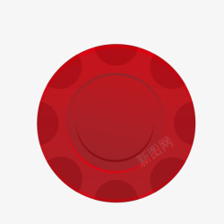 红色圆形筹码矢量图素材