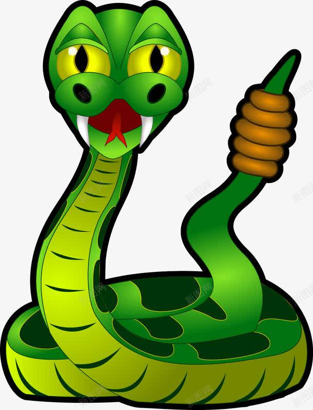 响尾蛇png免抠素材_新图网 https://ixintu.com 动物 响尾蛇 爬行动物 矢量素材 绿色 蛇