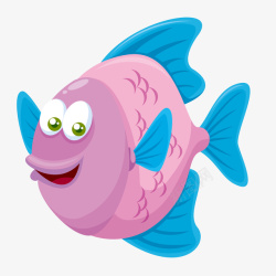紫色的鱼儿手绘紫色鱼儿高清图片