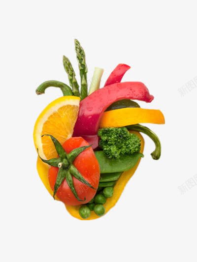 瓜果蔬菜png免抠素材_新图网 https://ixintu.com 健康 橙子 番茄 菜花 营养