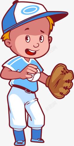 打棒球的小朋友卡通人物小朋友高清图片