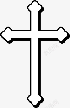 黑色的十字架图标图标